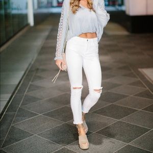 Free people white skinny jeans